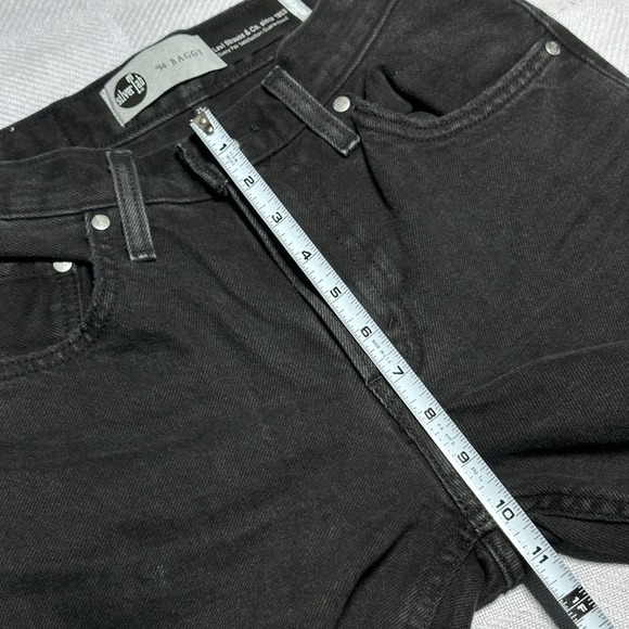 Levi's SilverTab 94 Baggy Black Jeans‎ Women's Size 25 Distressed Grunge - Picture 14 of 16